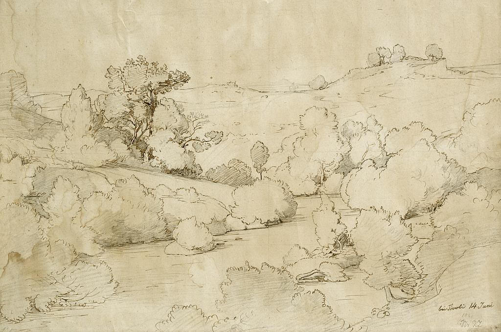 Johann Wilhelm Schirmer - Landschaft bei Tivoli, 1840