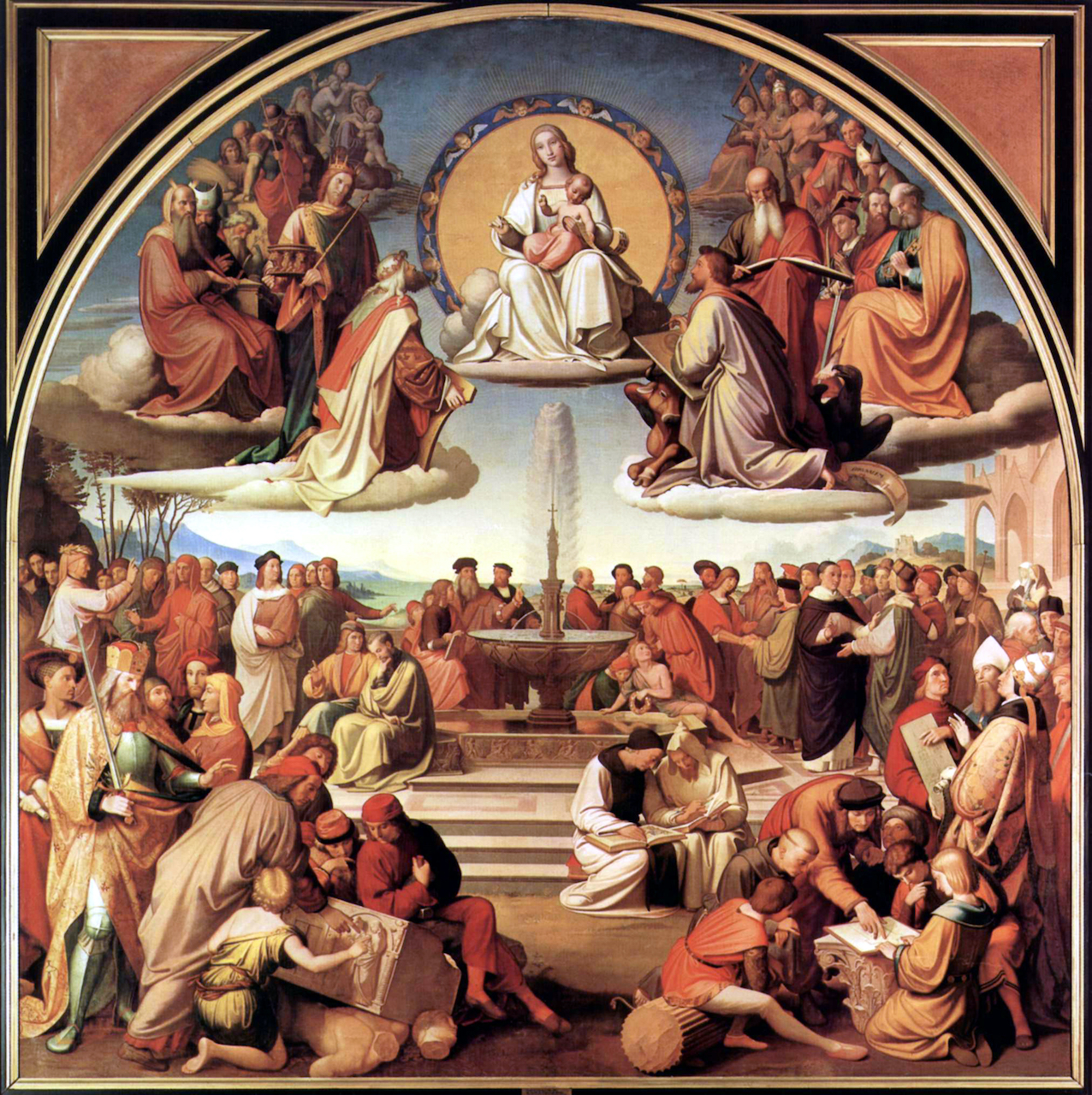 Friedrich Overbeck. Der Triumph der Religion in den Küsten. 1831-40. Öl/Leinwand. 392 x 392cm